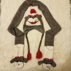 Sock Monkey Hat & Scarf